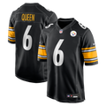 Pittsburgh Steelers Patrick Queen Black Game Player Jersey