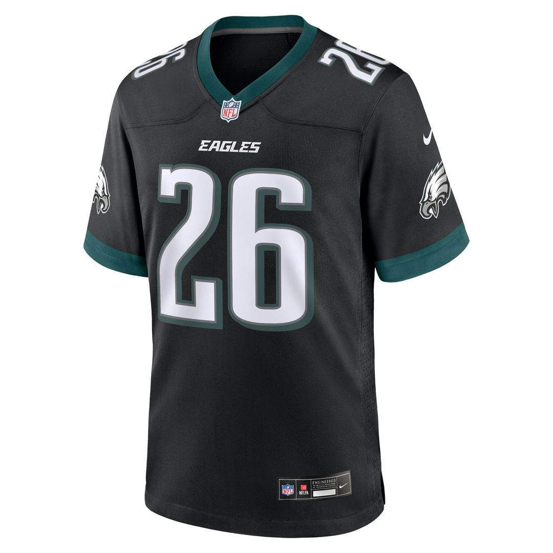Philadelphia Eagles Saquon Barkley Black Alternate Game Jersey