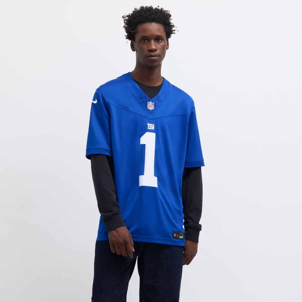 New York Giants Malik Nabers Royal Vapor F.U.S.E. Limited Jersey