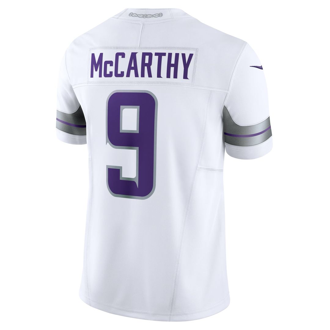 Minnesota Vikings J.J. McCarthy White Vapor F.U.S.E. Limited Jersey