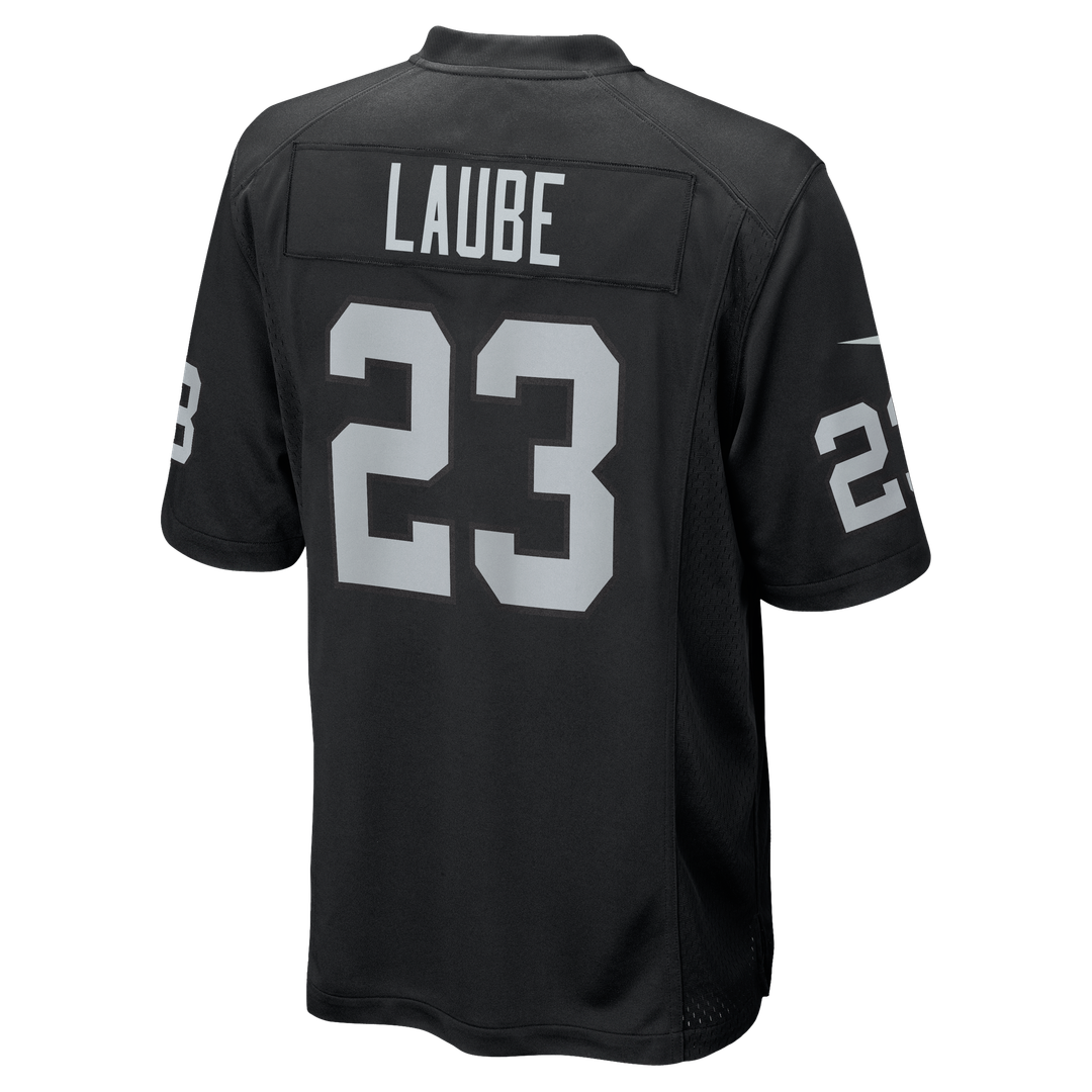 Las Vegas Raiders Dylan Laube Black Team Game Jersey