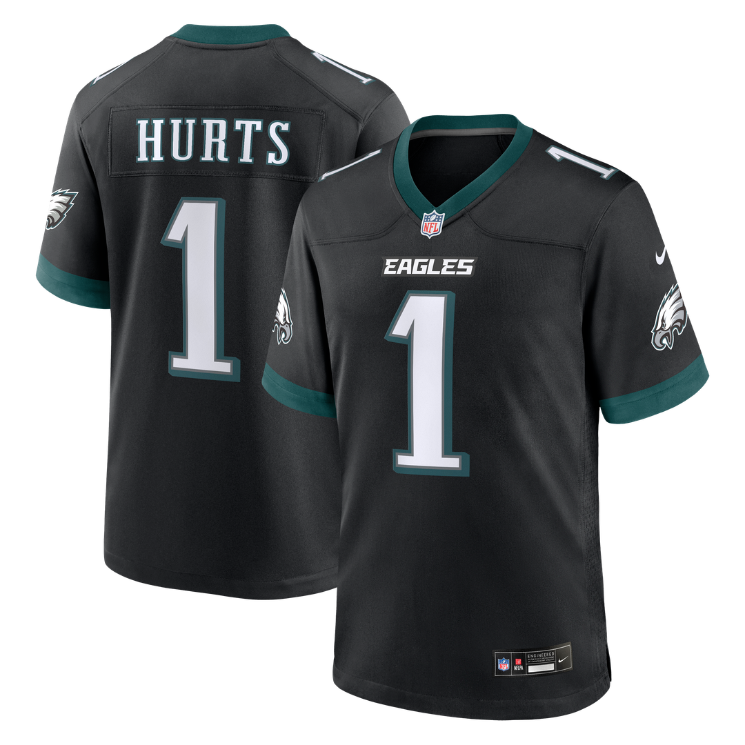 Philadelphia Eagles Jalen Hurts Black Alternate Game Jersey