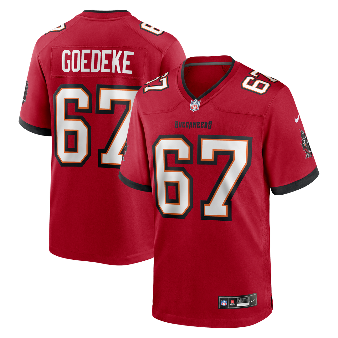 Tampa Bay Buccaneers Luke Goedeke Red Game Player Jersey