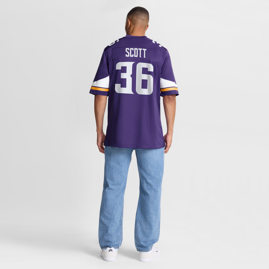 Minnesota Vikings Zavier Scott Purple Team Game Jersey