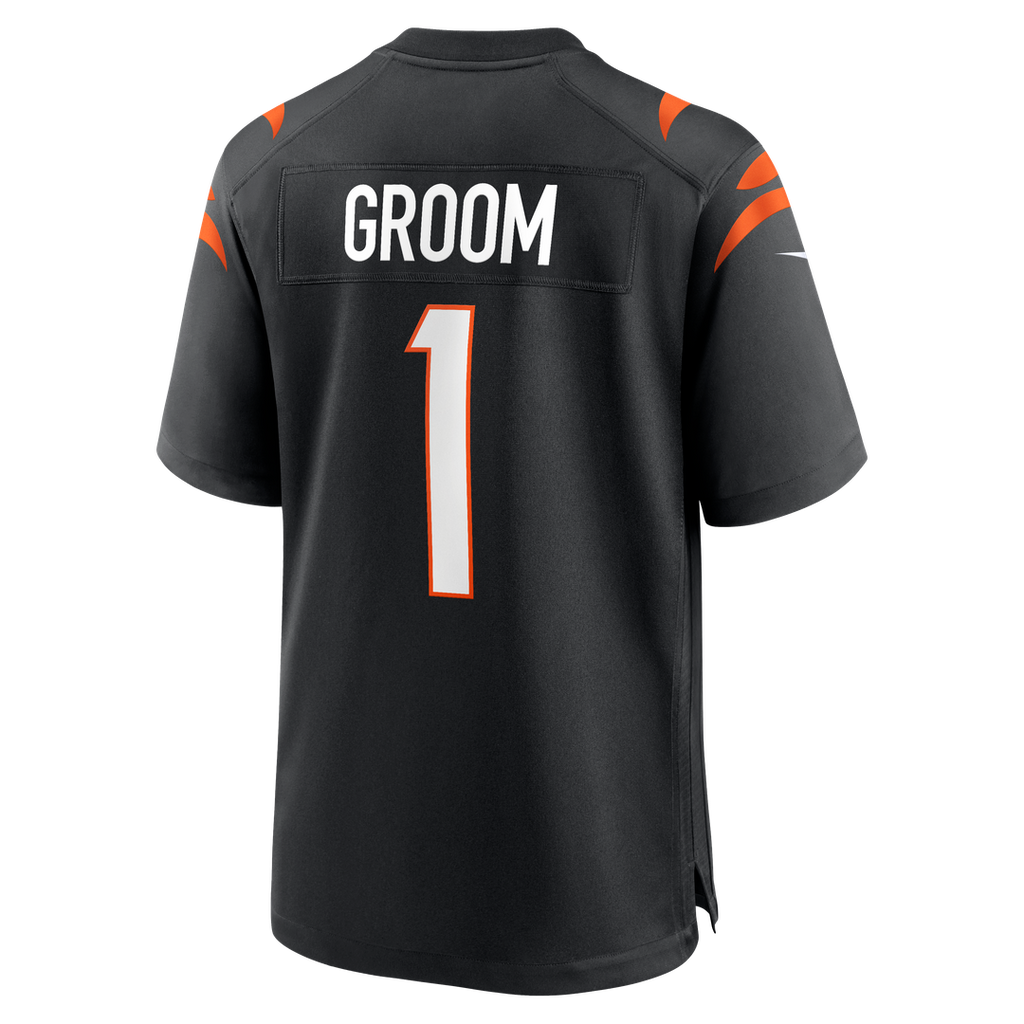 Cincinnati Bengals Number 1 Groom Black Game Jersey