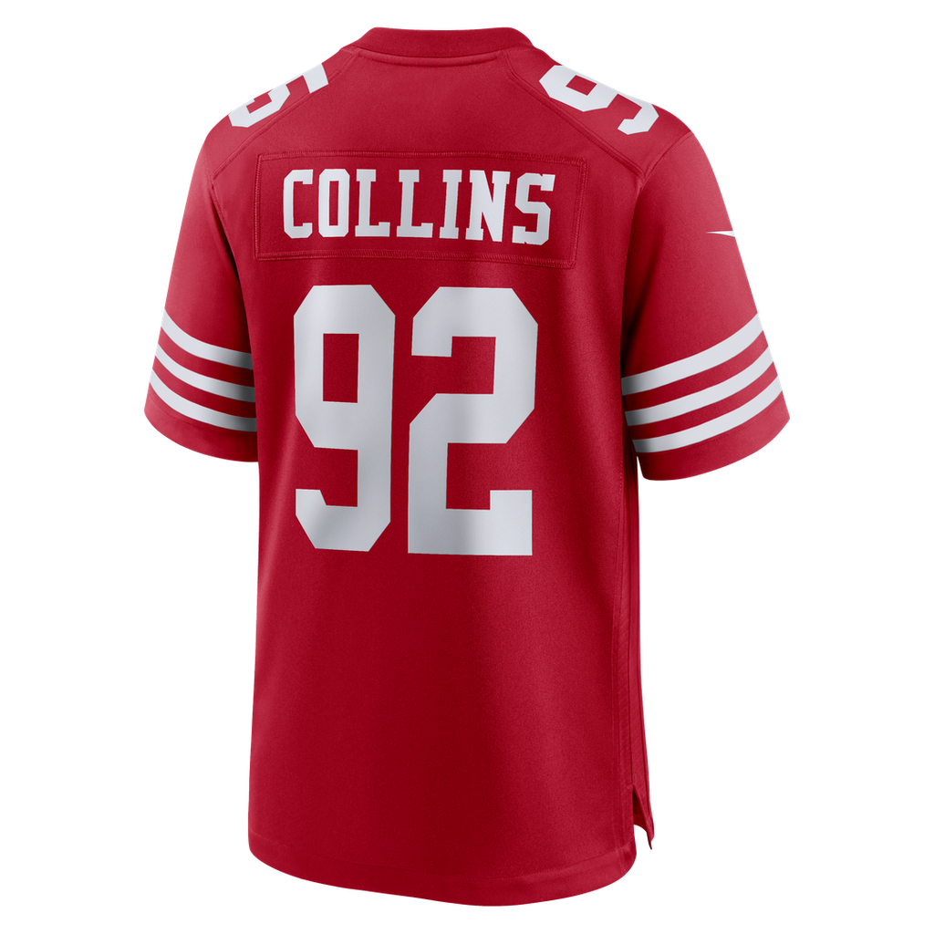 San Francisco 49ers Alfred Collins Scarlet Team Game Jersey