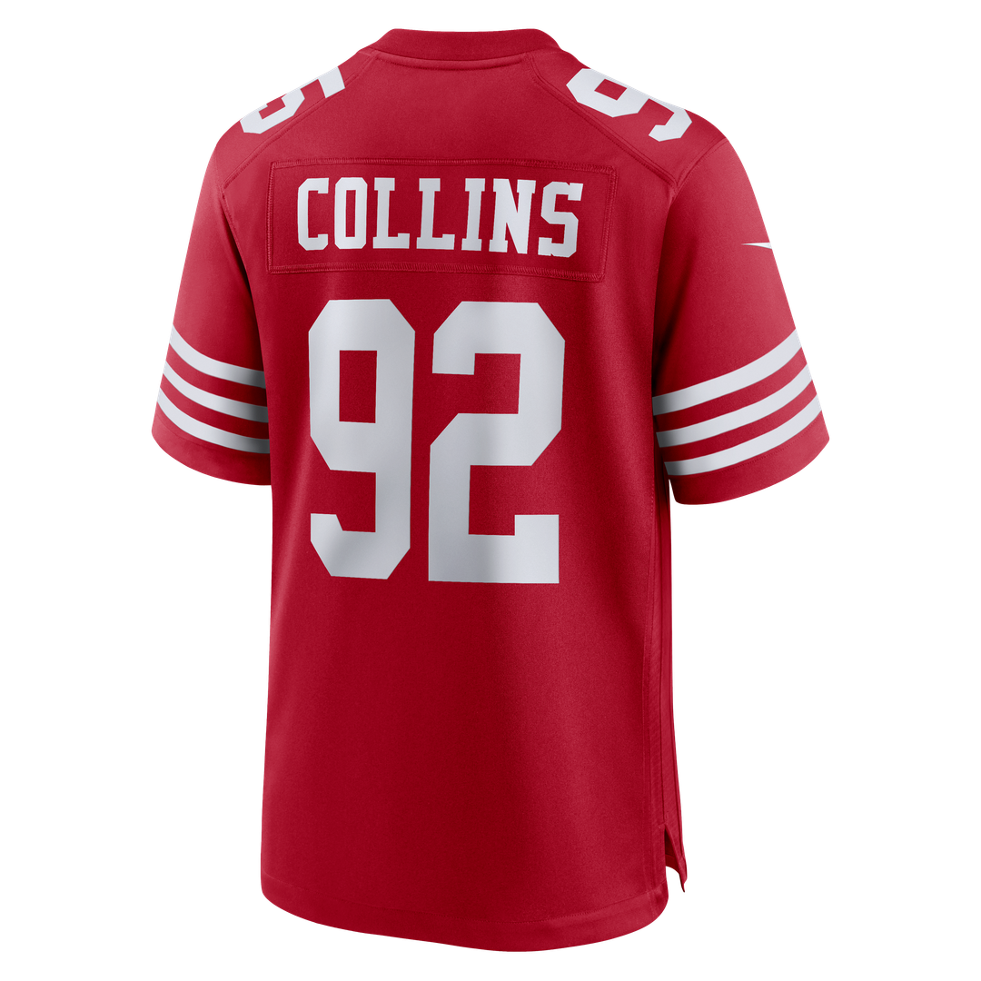 San Francisco 49ers Alfred Collins Scarlet Team Game Jersey
