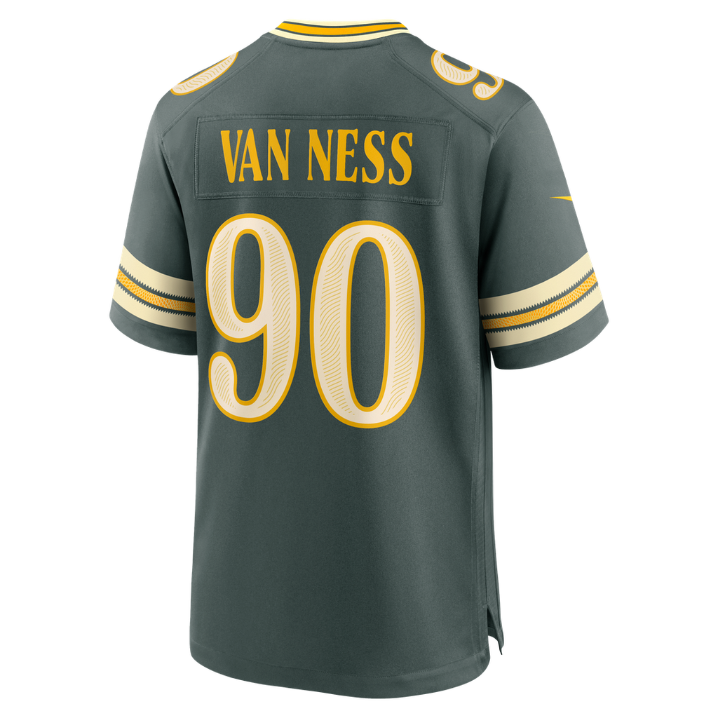 Green Bay Packers Lukas Van Ness Green 2026 Rivalries Collection Game Jersey