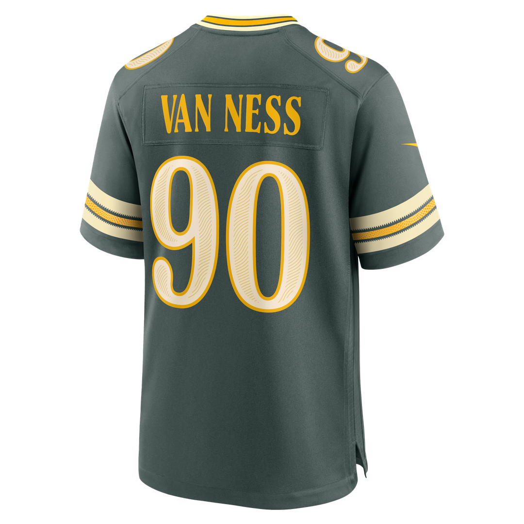 Green Bay Packers Lukas Van Ness Green 2026 Rivalries Collection Game Jersey