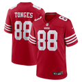San Francisco 49ers Jake Tonges Scarlet Team Game Jersey