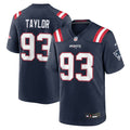 New England Patriots Leonard Taylor Navy Team Game Jersey