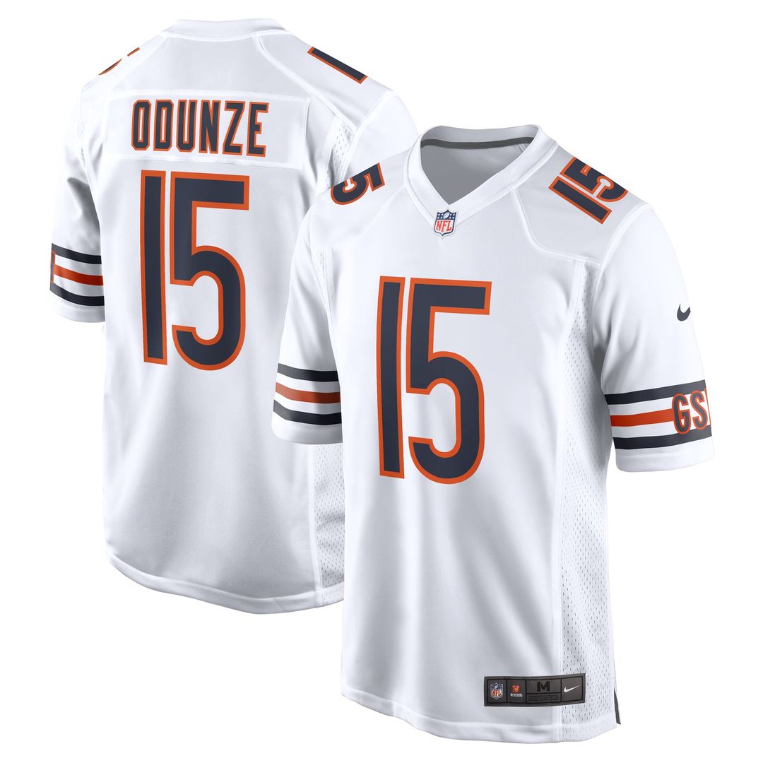 Chicago Bears Rome Odunze White Game Jersey