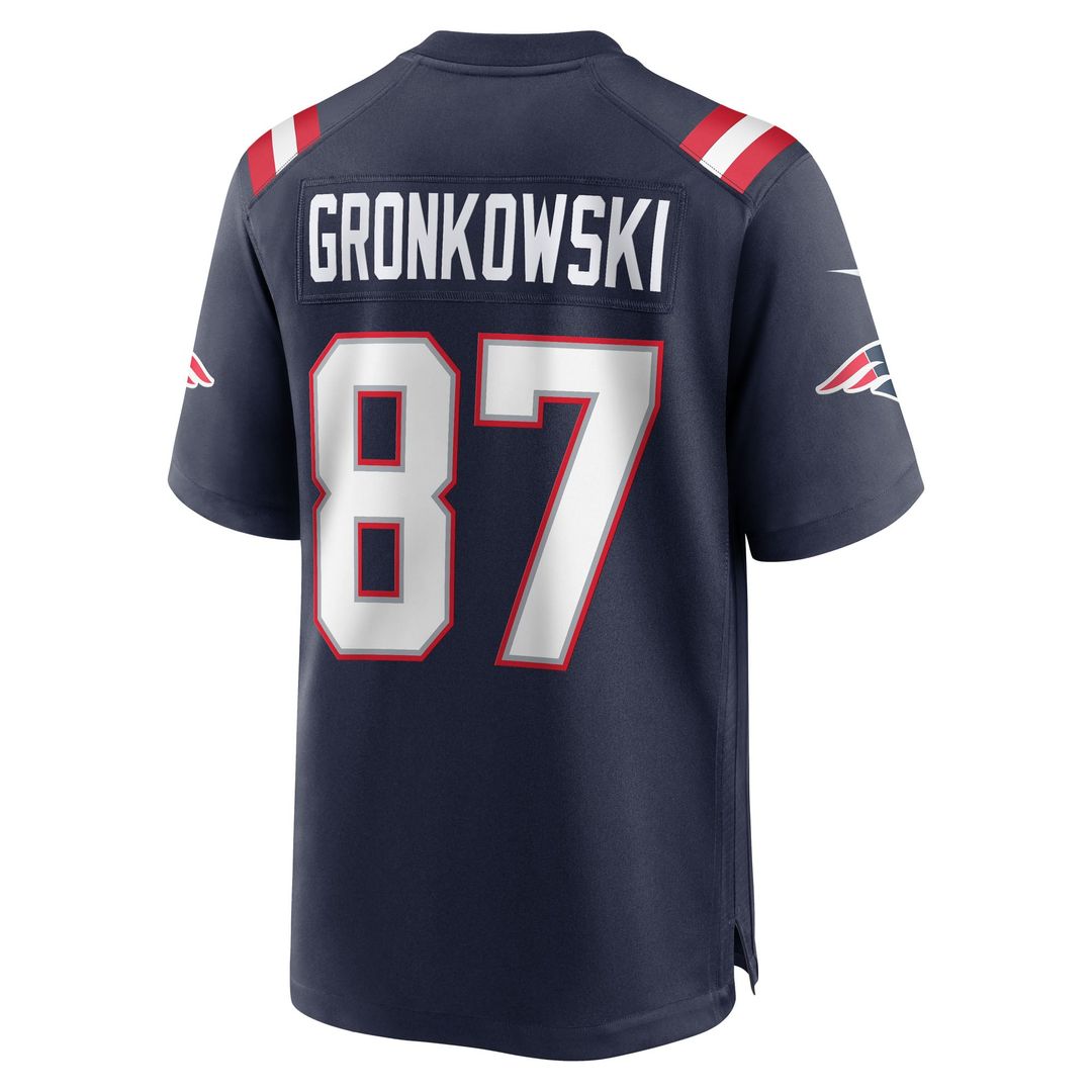 New England Patriots Rob Gronkowski Navy Team Retired Player Game Jersey