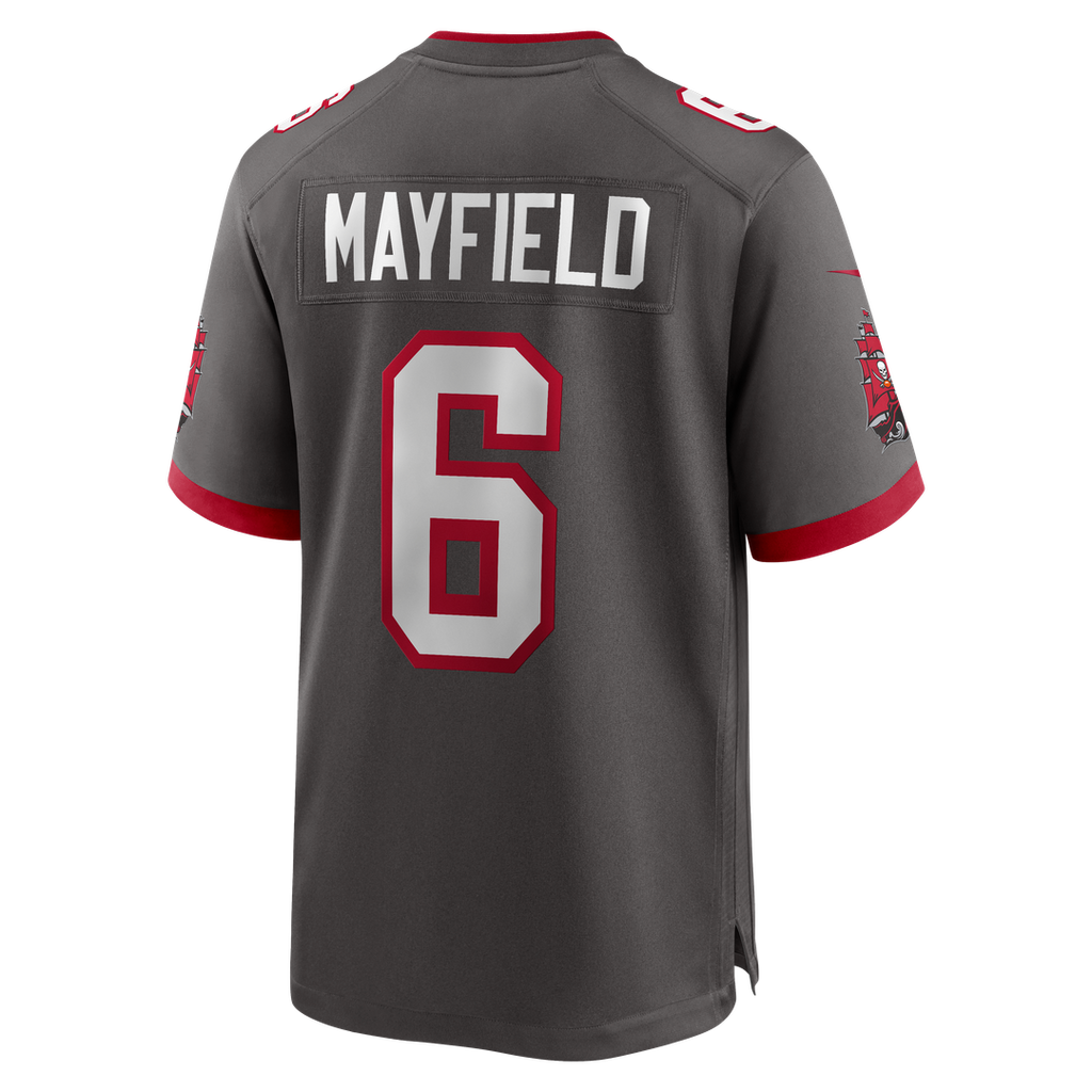 Tampa Bay Buccaneers Baker Mayfield Pewter Alternate Game Player Jersey