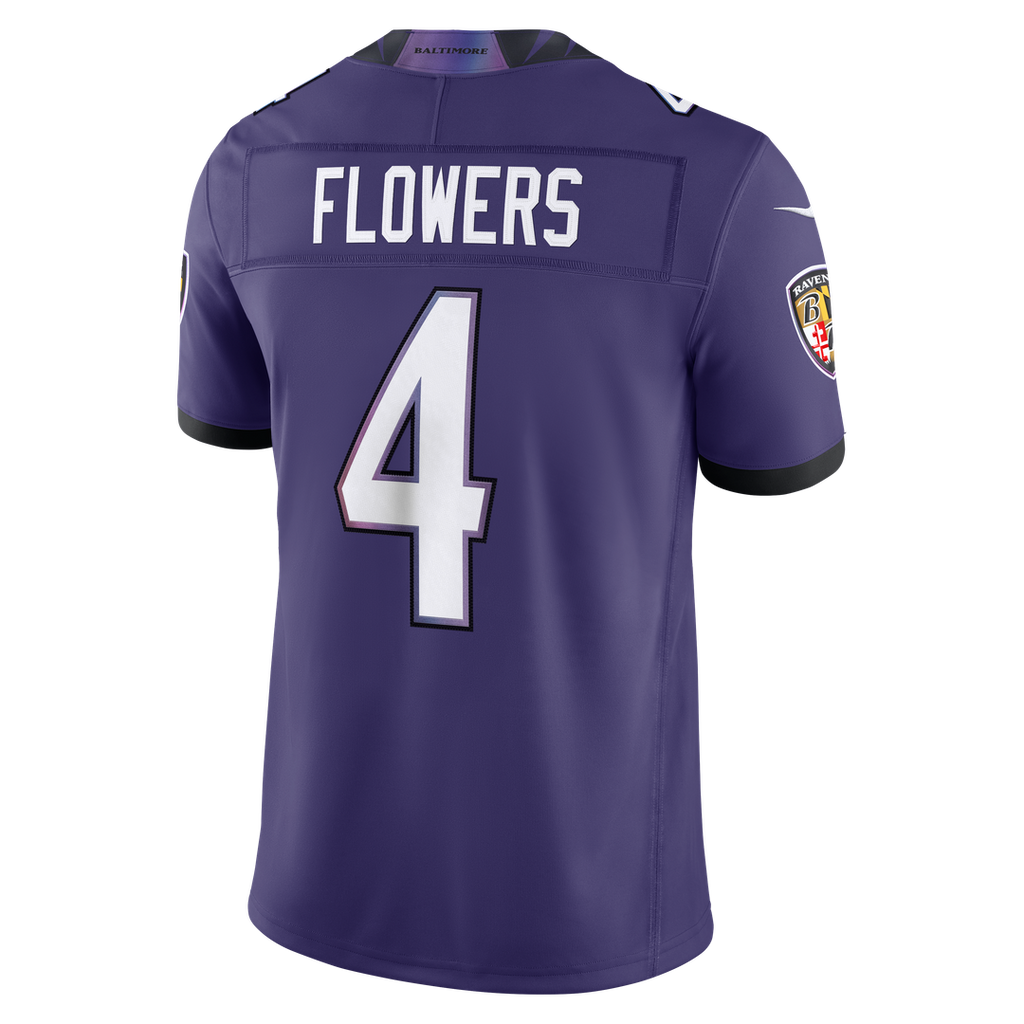 Baltimore Ravens Zay Flowers Purple Team Vapor F.U.S.E. Stitched Limited Jersey