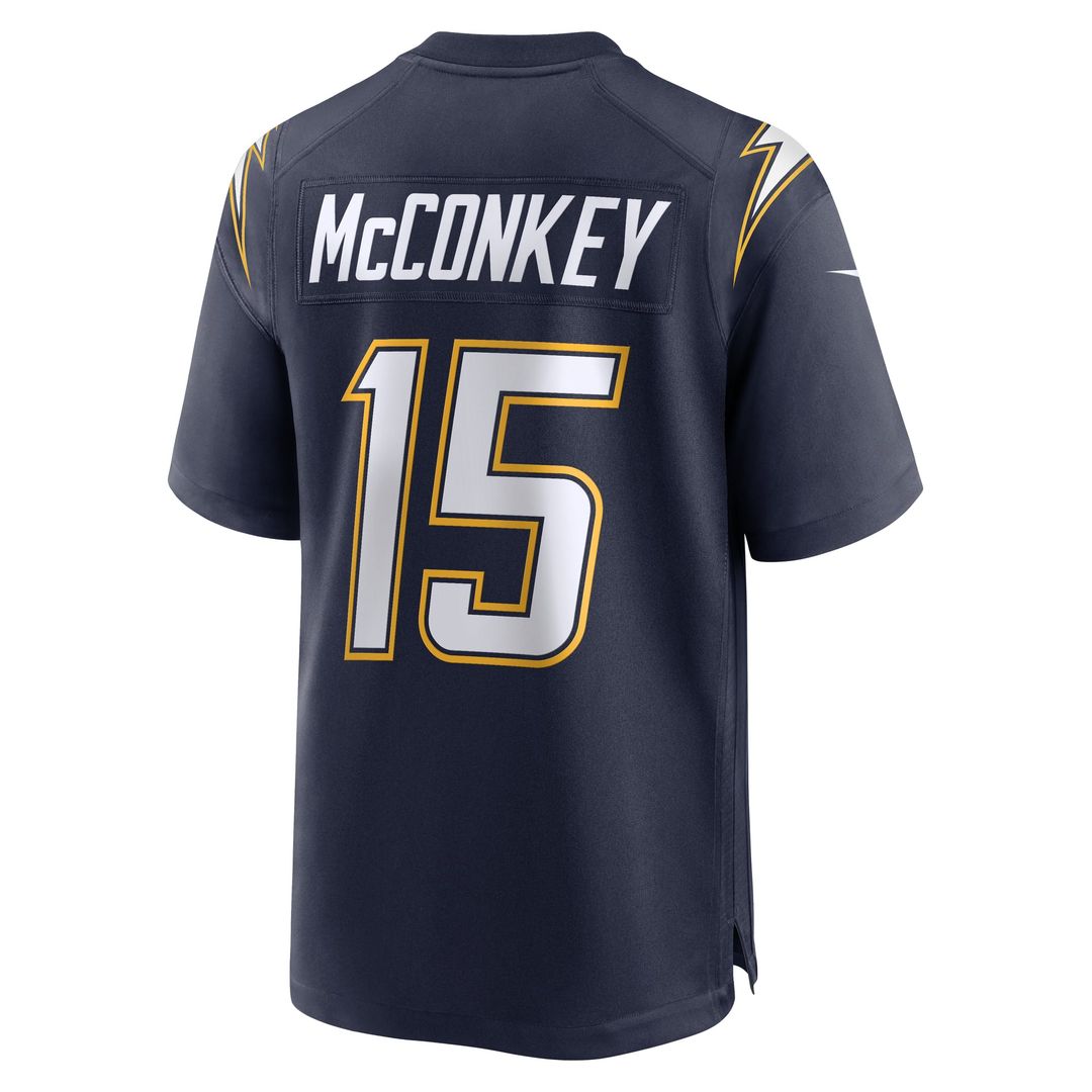 Los Angeles Chargers Ladd McConkey Gold Alternate Charger Power Game Player Jersey