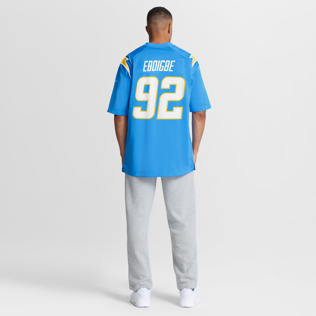 Los Angeles Chargers Justin Eboigbe Powder Blue Team Game Jersey