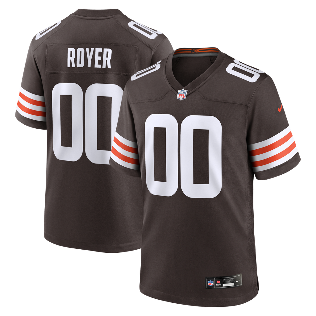 Cleveland Browns Joe Royer Brown Game Jersey
