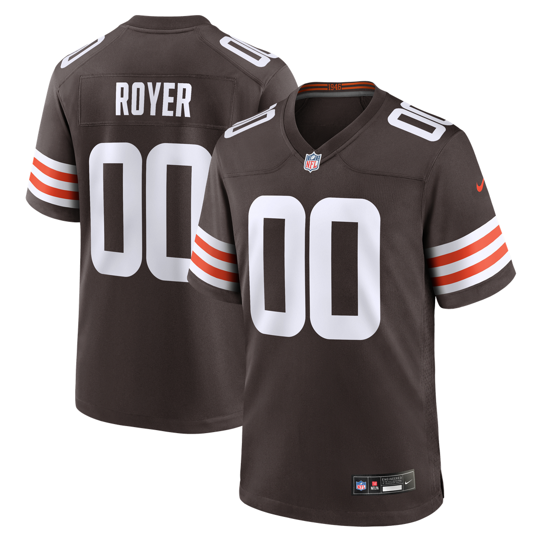 Cleveland Browns Joe Royer Brown Game Jersey