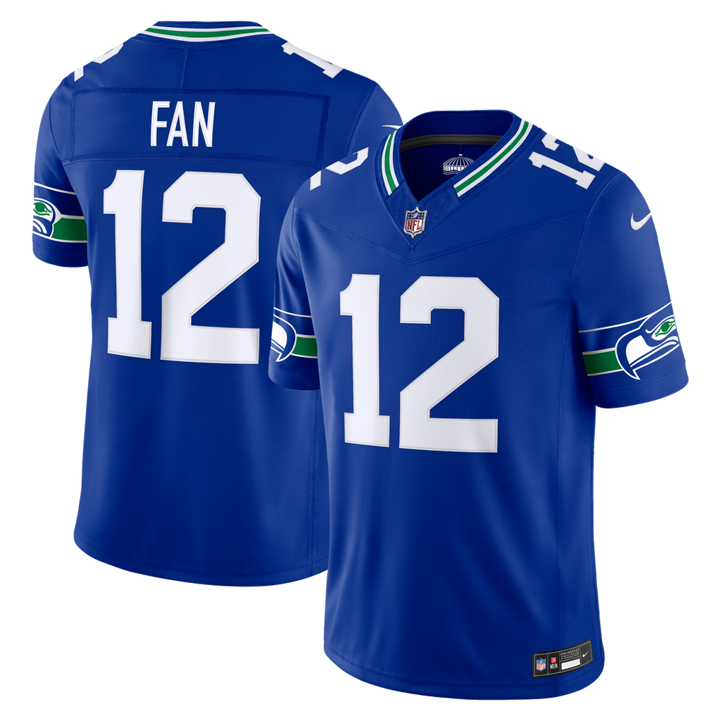 Seattle Seahawks 12s Royal Alternate Vapor F.U.S.E. Stitched Limited Jersey