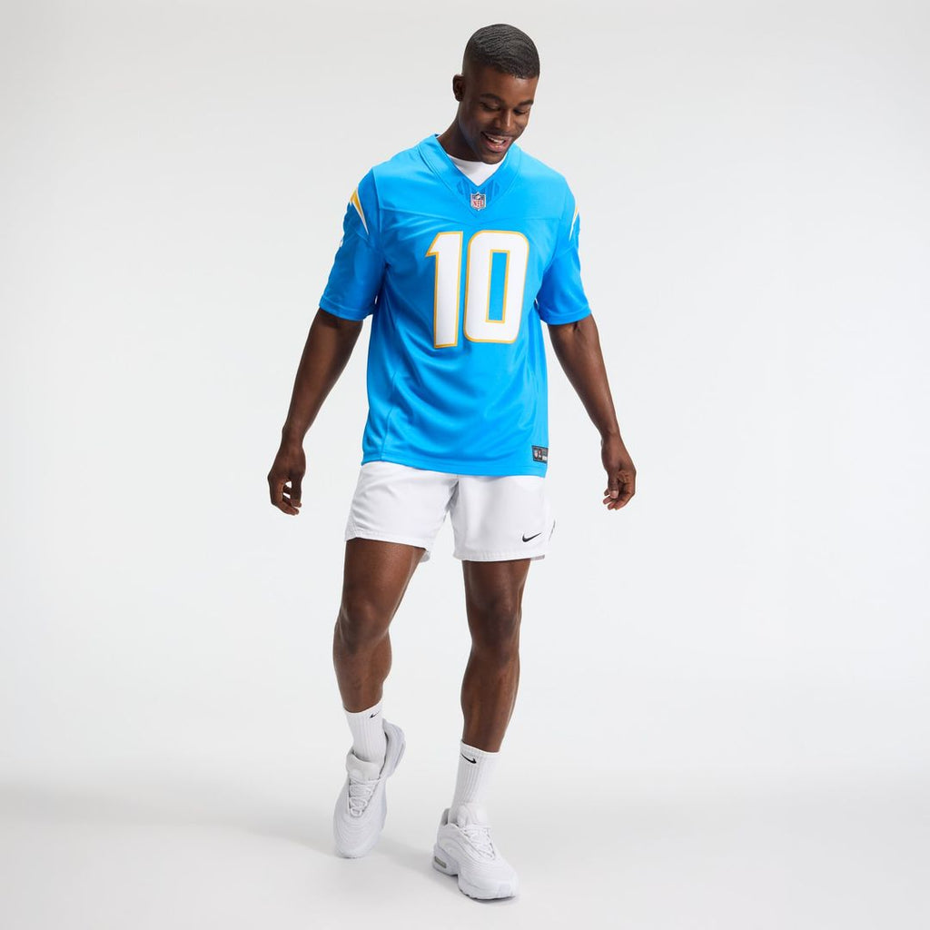 Los Angeles Chargers Justin Herbert Powder Blue Team Vapor F.U.S.E. Stitched Limited Jersey