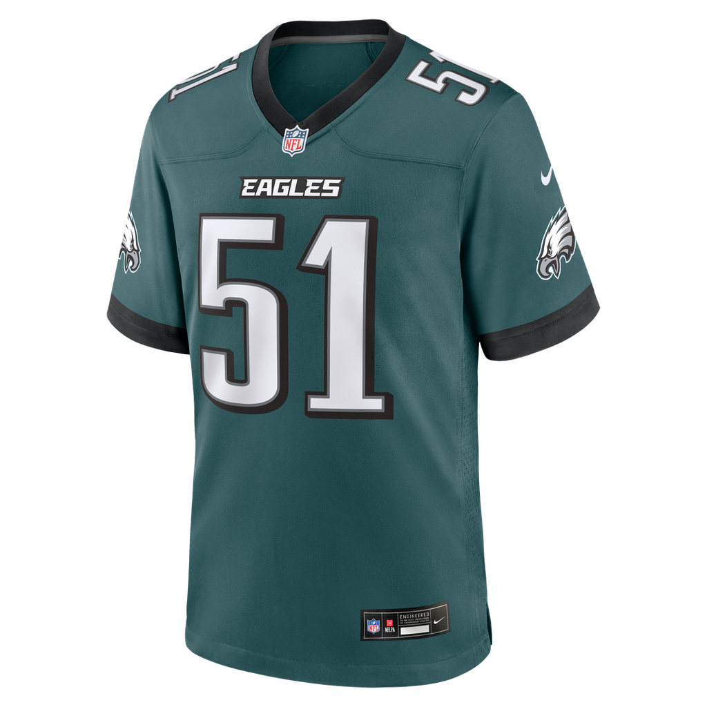 Philadelphia Eagles Cam Jurgens Midnight Green Team Game Jersey