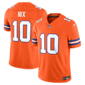 Denver Broncos Bo Nix Orange Alternate Mile High Collection 1977 Throwback Vapor F.U.S.E. Stitched Limited Jersey