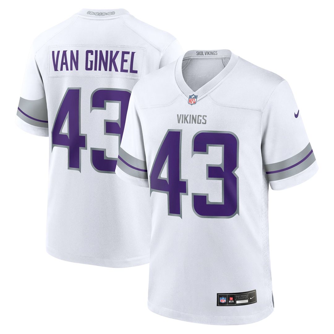 Minnesota Vikings Andrew Van Ginkel Purple Team Game Jersey