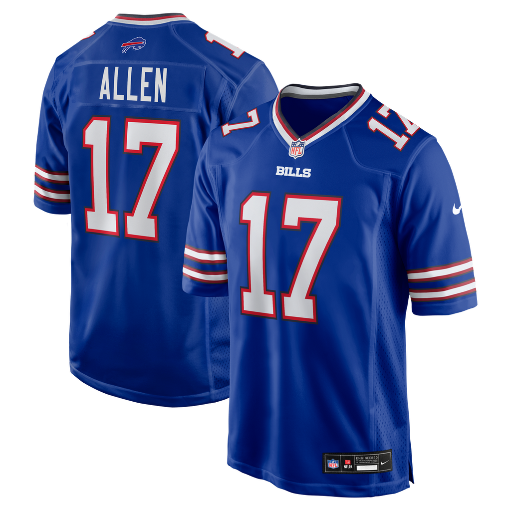 Buffalo Bills Josh Allen Royal Team Game Player Jersey