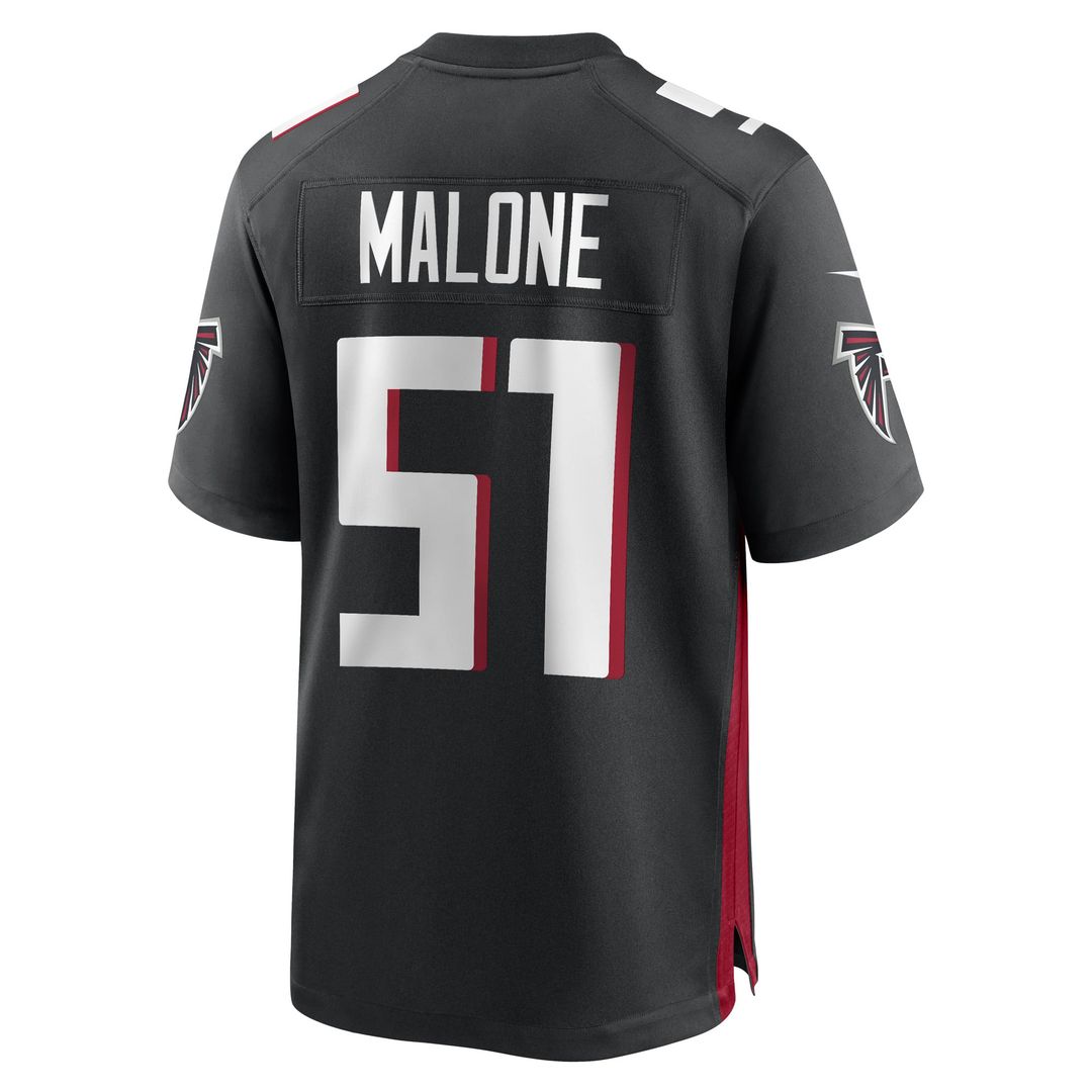 Atlanta Falcons DeAngelo Malone Black Game Player Jersey