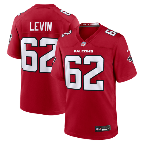 Atlanta Falcons Corey Levin Red Team Game Jersey
