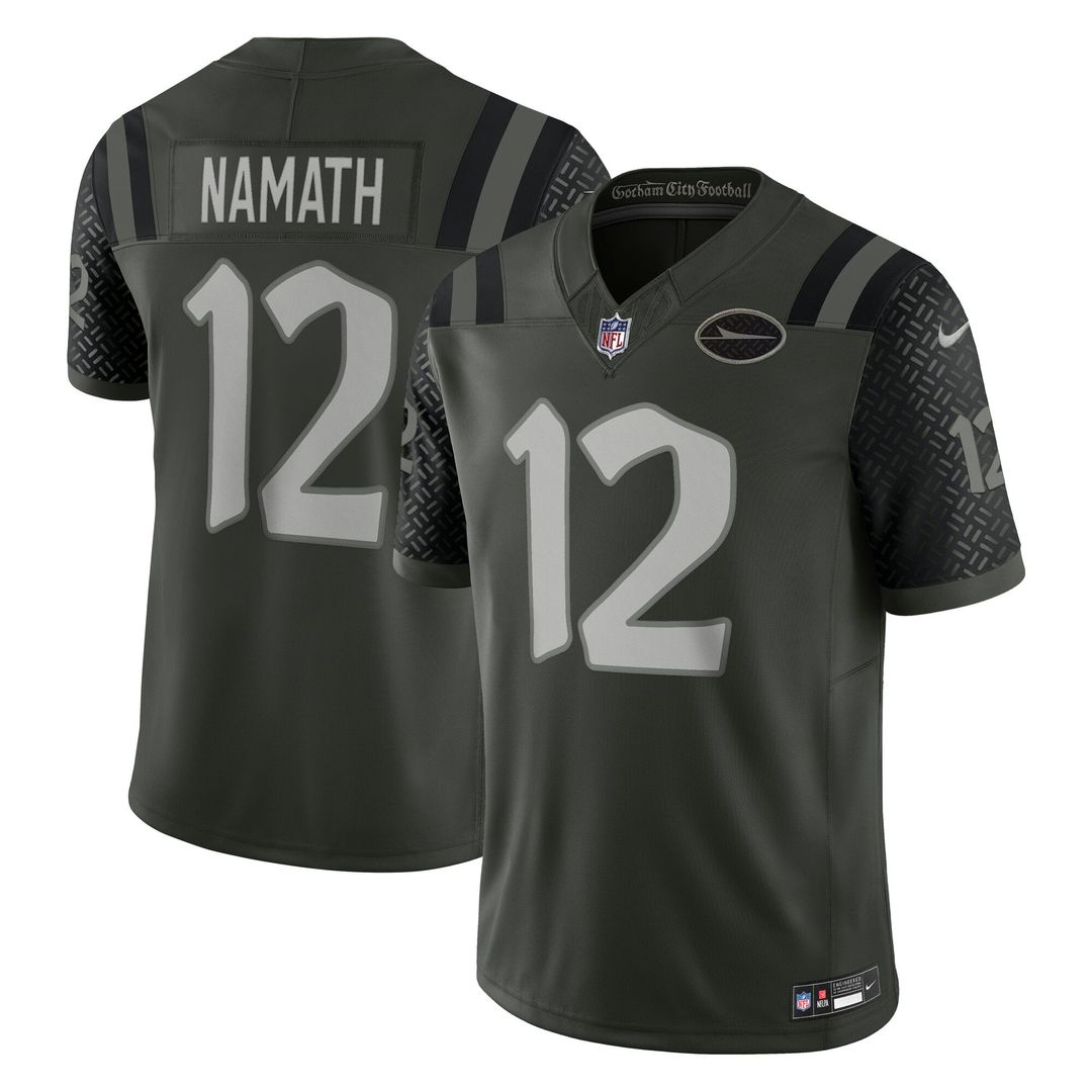 New York Jets Joe Namath Green Rivalries Collection Stitched Limited Jersey