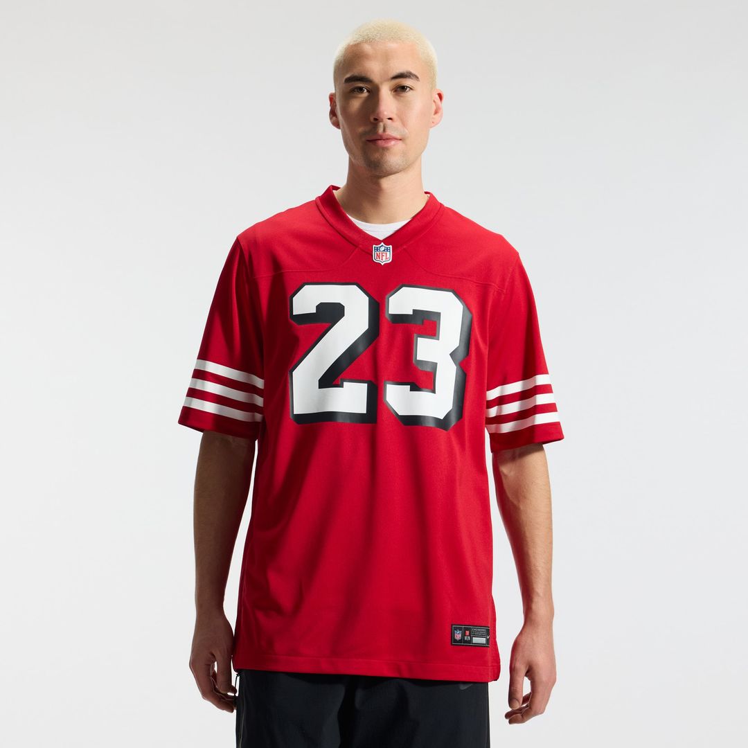San Francisco 49ers Christian McCaffrey Scarlet Alternate Game Player Jersey
