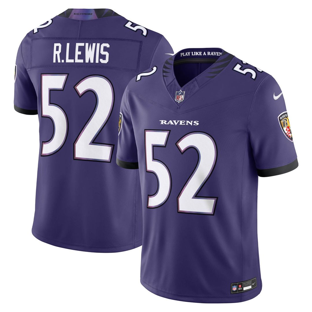 Baltimore Ravens Ray Lewis Purple Vapor F.U.S.E. Stitched Retired Limited Jersey