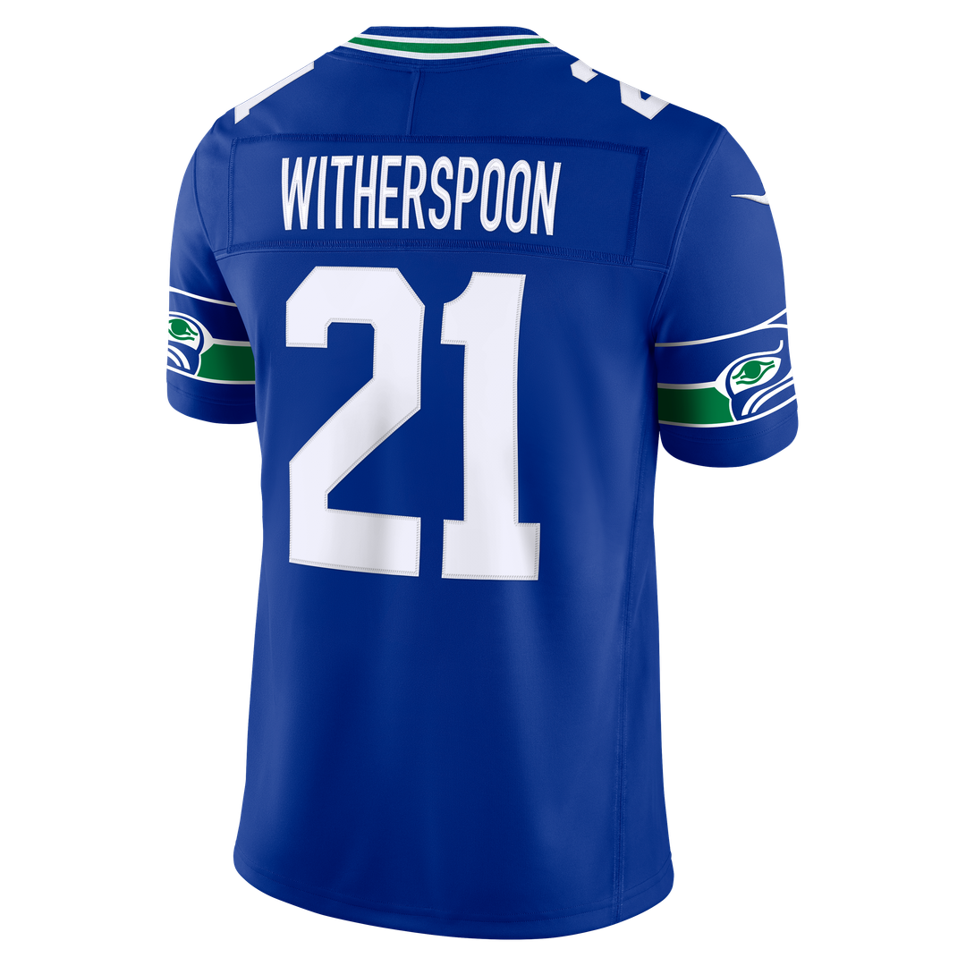Seattle Seahawks Devon Witherspoon College Navy Team Vapor F.U.S.E. Stitched Limited Jersey