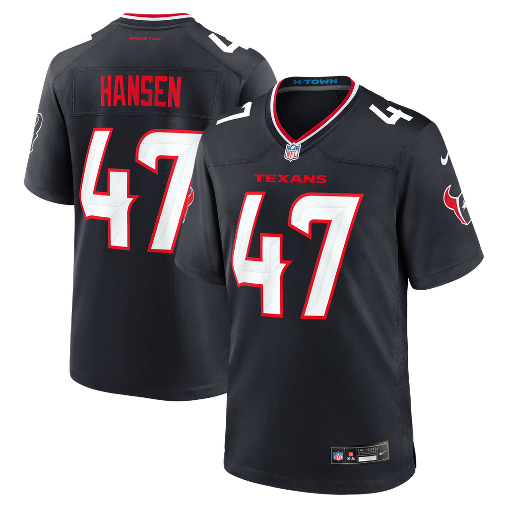 Houston Texans Louis Hansen Navy Team Game Jersey