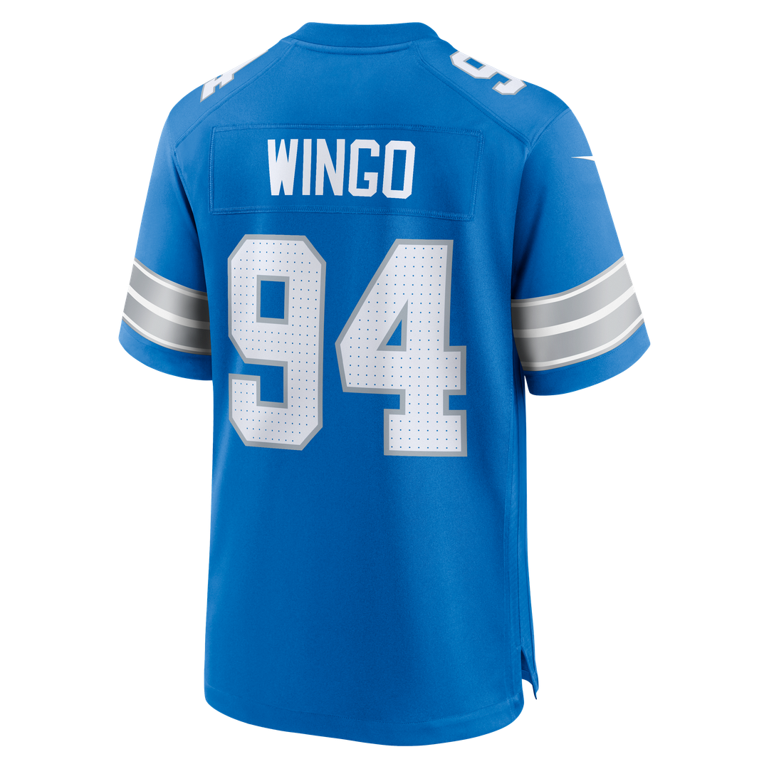 Detroit Lions Mekhi Wingo Blue Team Game Jersey