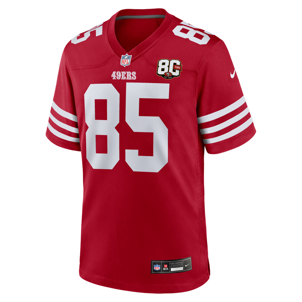 San Francisco 49ers George Kittle White 80th Anniversary Game Jersey