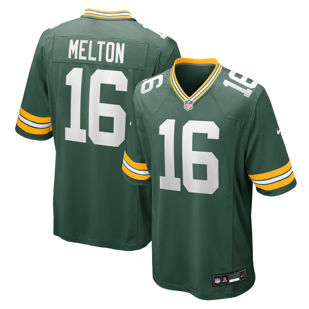 Green Bay Packers Bo Melton Green Team Game Jersey