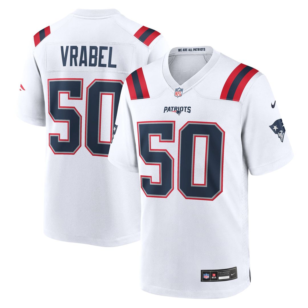 New England Patriots Mike Vrabel Navy Game Retired Player Jersey