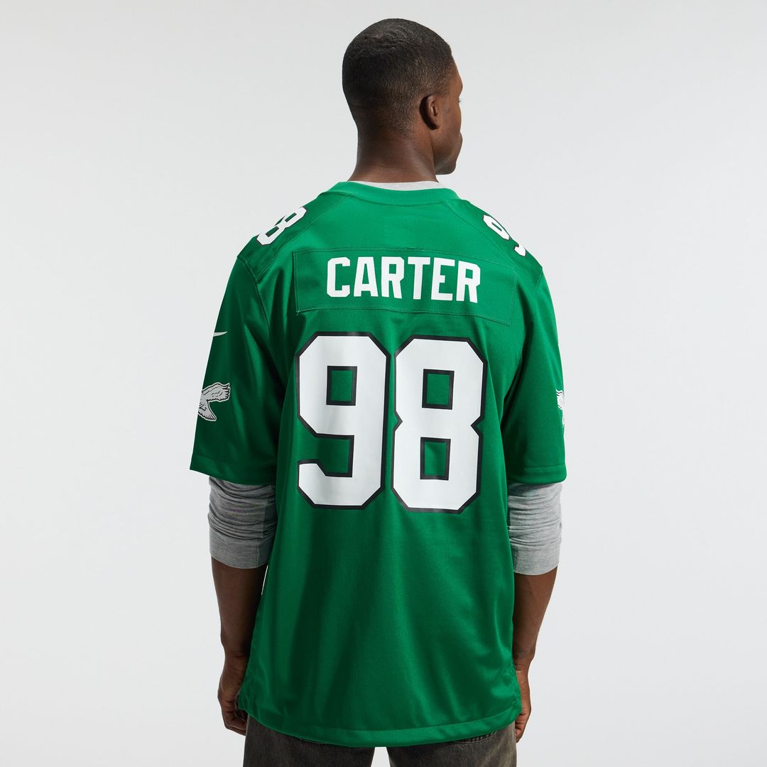 Philadelphia Eagles Jalen Carter Midnight Green Team Game Jersey