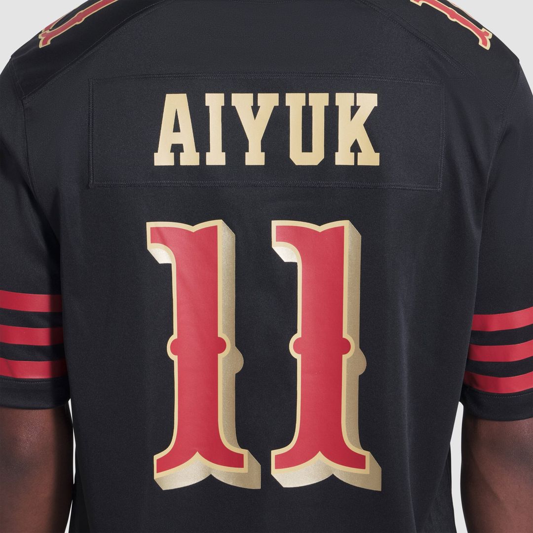 San Francisco 49ers Brandon Aiyuk Black Rivalries Collection Game Jersey
