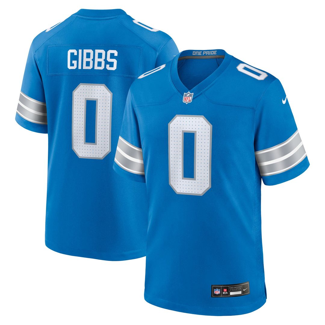 Detroit Lions Jahmyr Gibbs Black 2nd Alternate Game Player Jersey