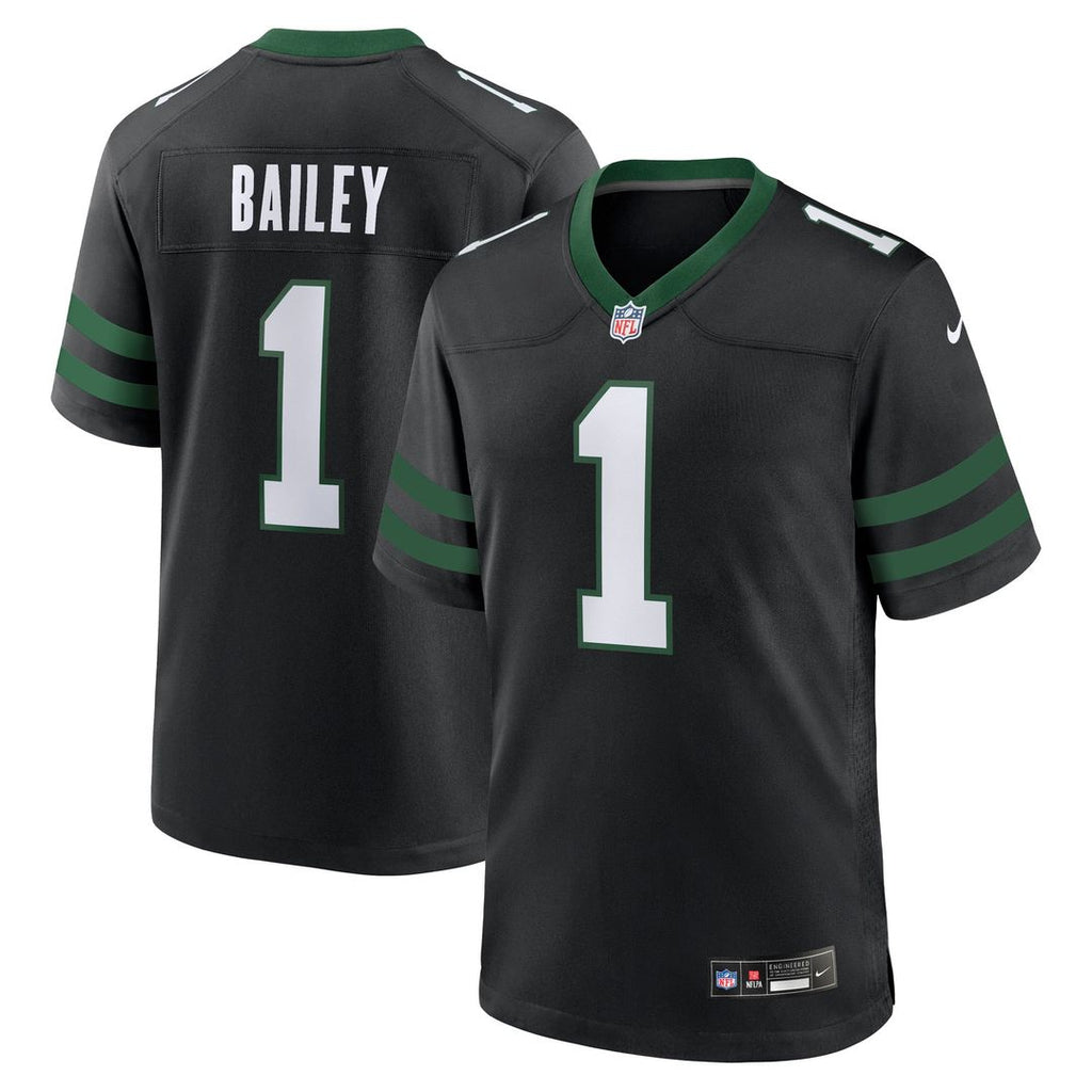New York Jets David Bailey Legacy Black Alternate Game Player Jersey