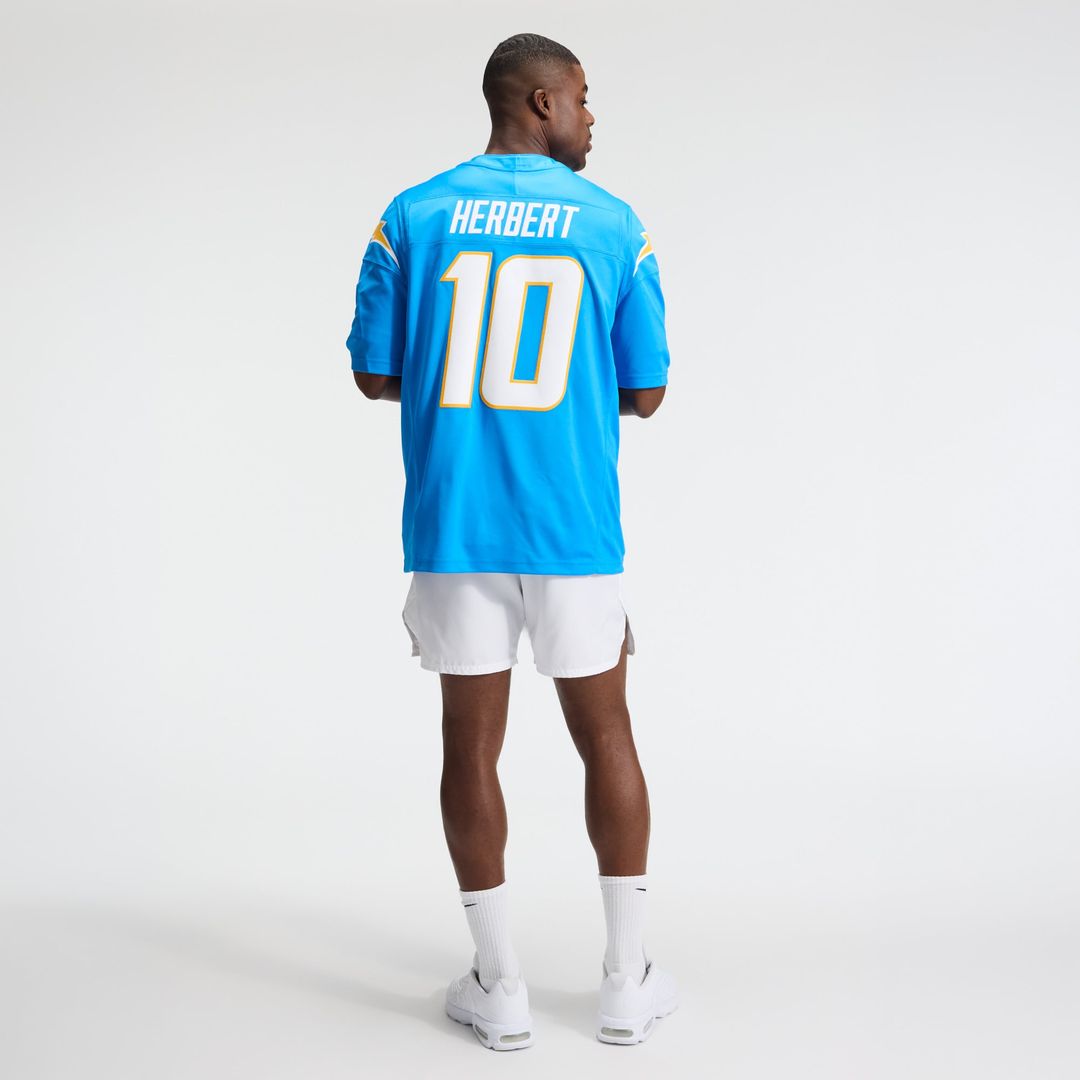 Los Angeles Chargers Justin Herbert Powder Blue Team Vapor F.U.S.E. Stitched Limited Jersey