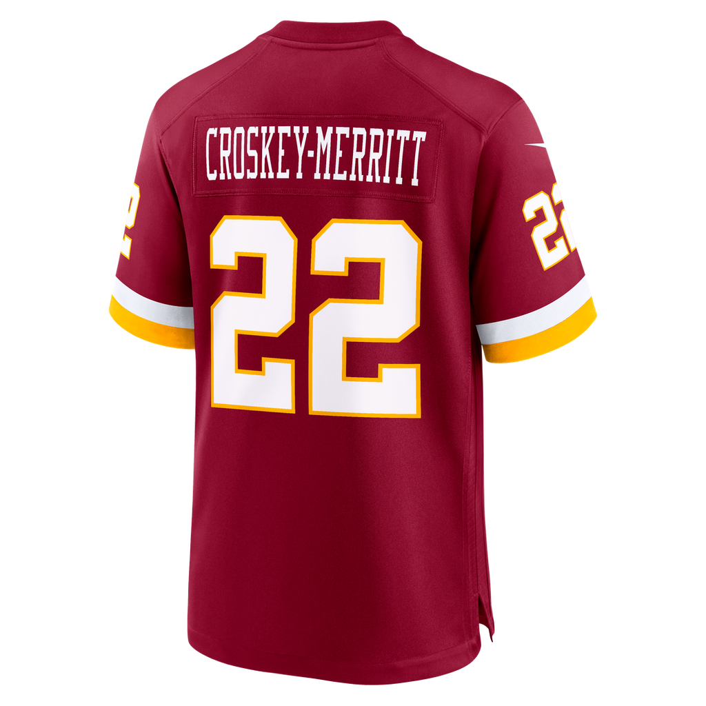 Washington Commanders Jacory Croskey-Merritt Black Hail Raiser Alternate Game Jersey