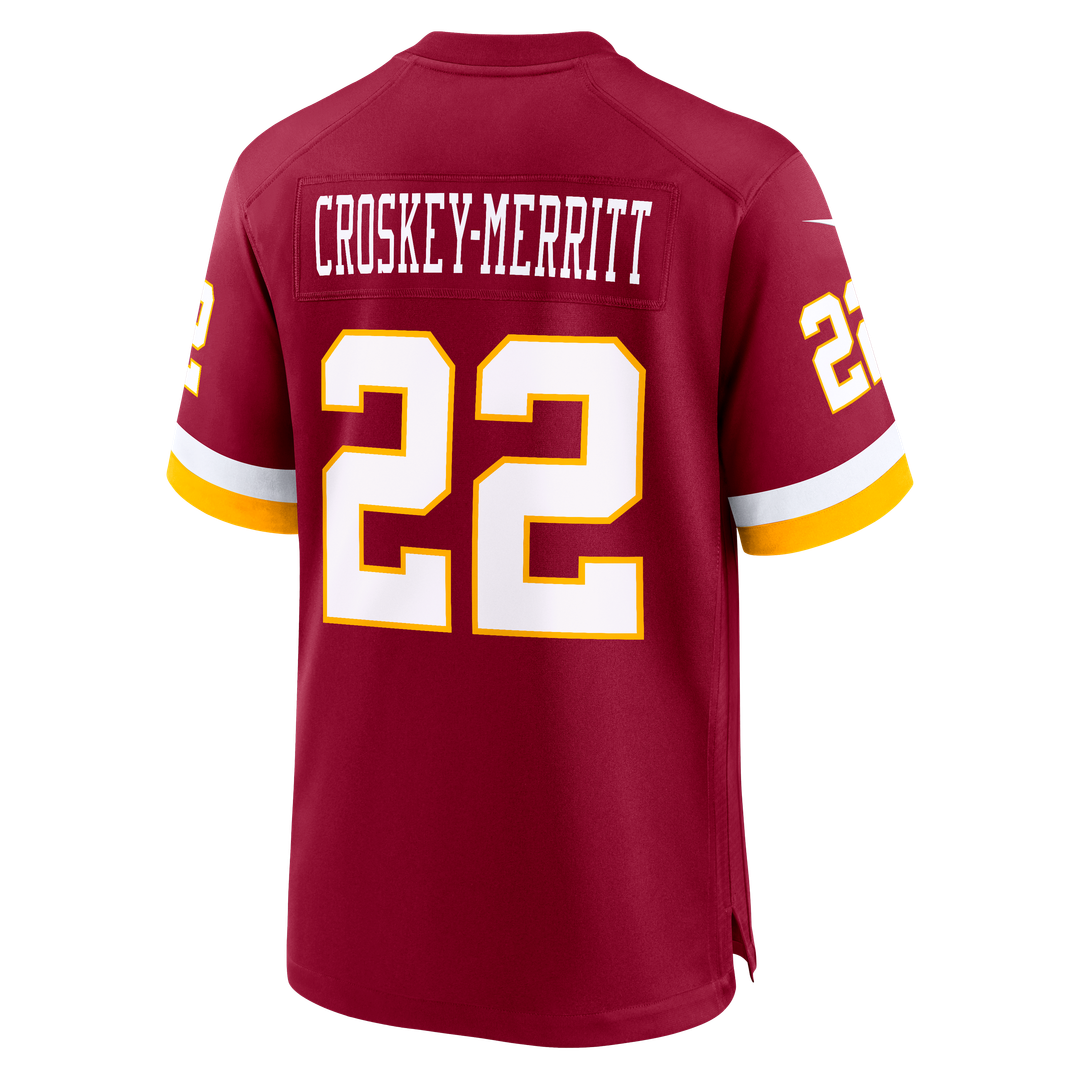 Washington Commanders Jacory Croskey-Merritt Black Hail Raiser Alternate Game Jersey