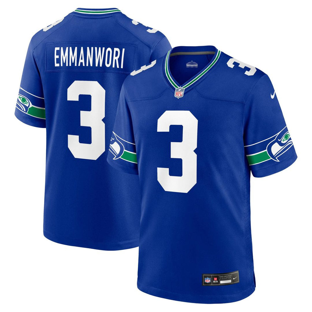 Seattle Seahawks Nick Emmanwori Royal Alternate Game Player Jersey