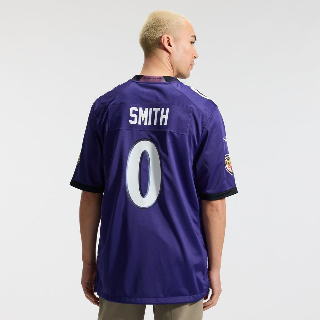 Baltimore Ravens Roquan Smith Purple Team Game Jersey