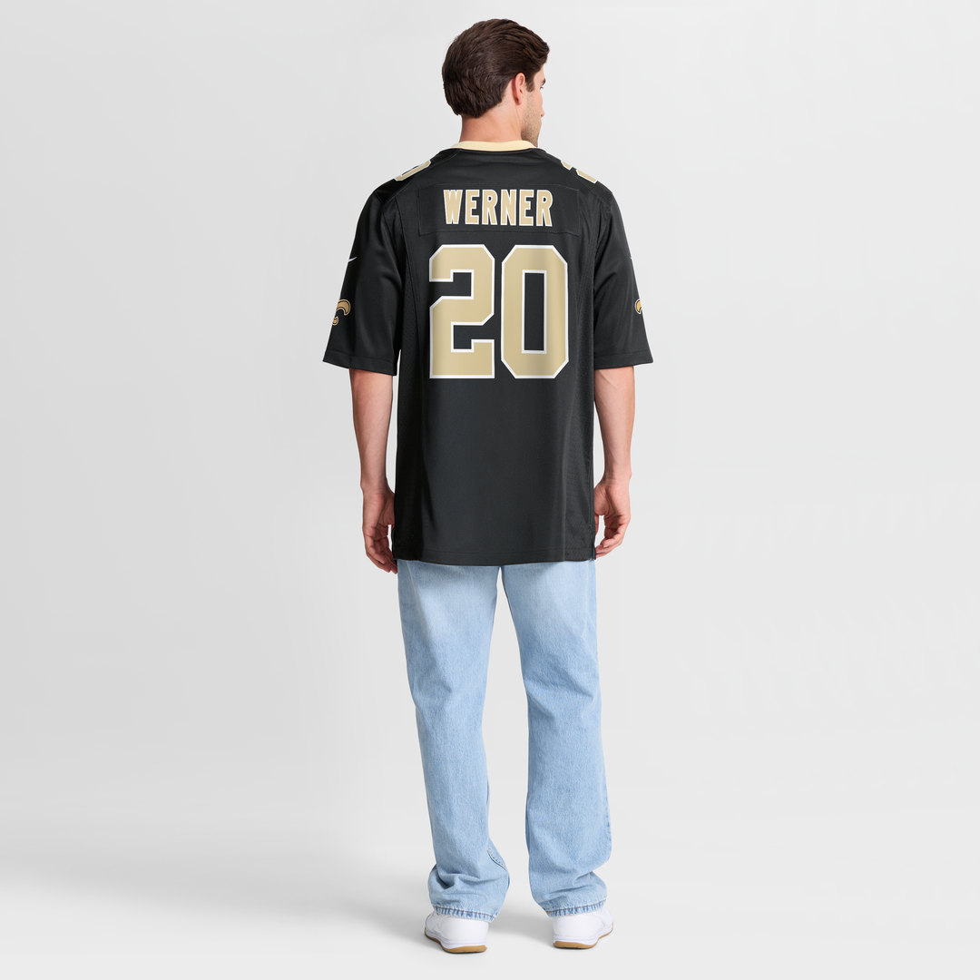 New Orleans Saints Pete Werner Black Game Jersey